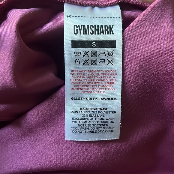 NWOT GYMSHARK Leggings pink purple active leggings gym activewear - Picture 3 of 4
